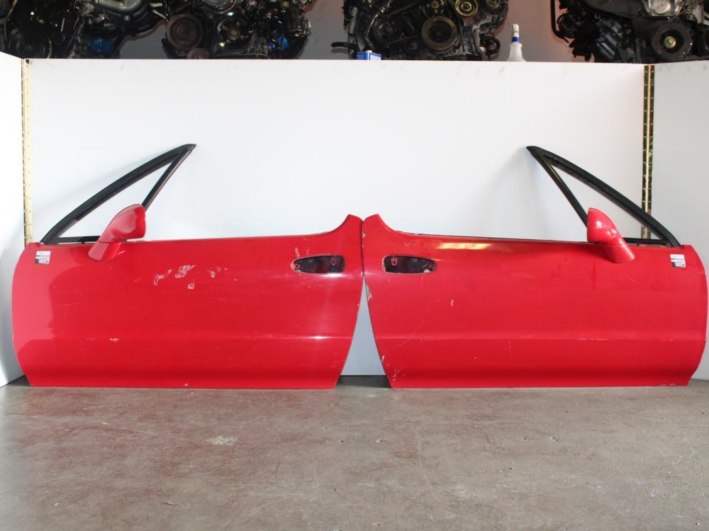 HONDA JDM DEL SOL FRONT DOORS MIRROR, RED COLOR, RIGHT & LEFT MODEL 1993-1997 WITH GLASSES : Image 1